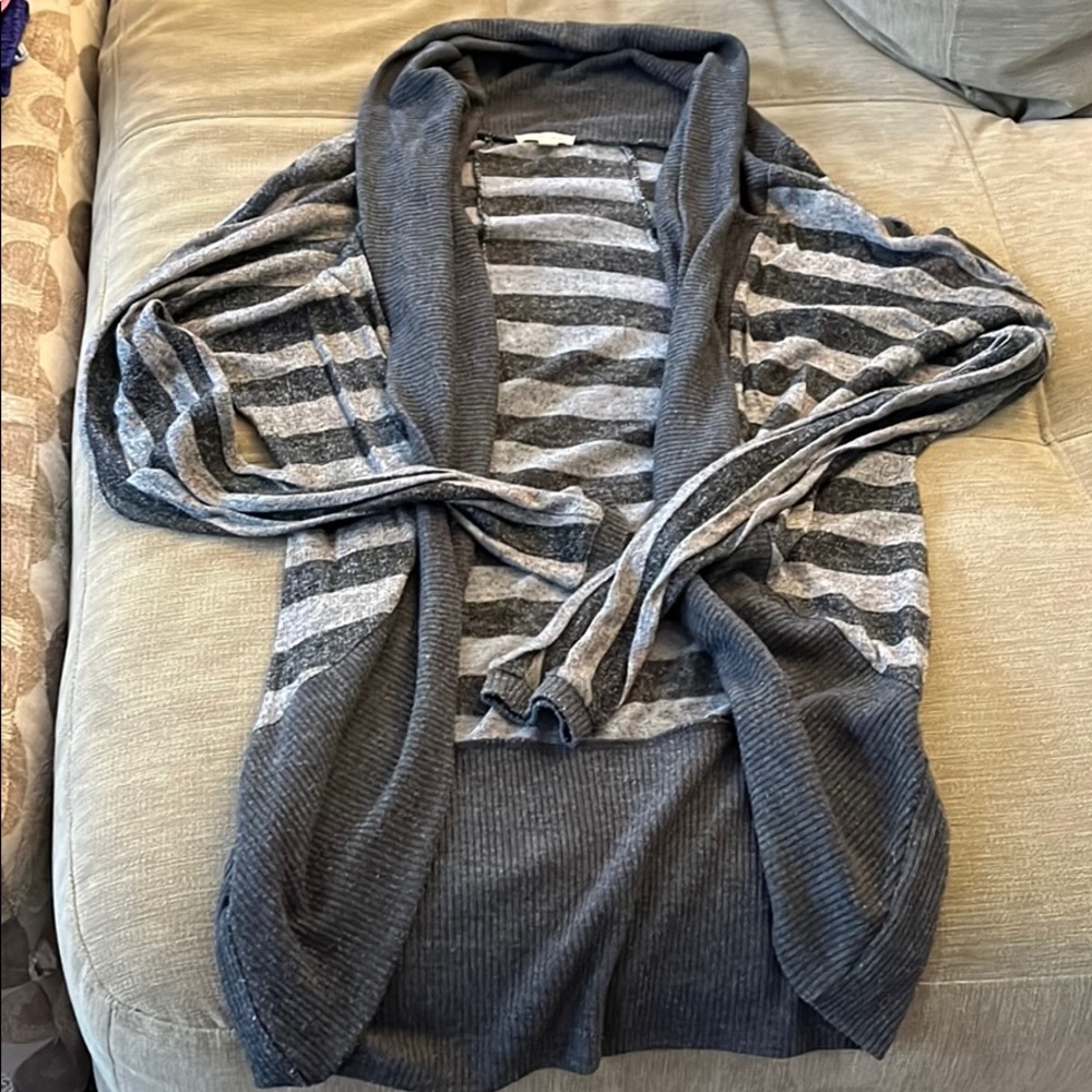 Urban Outfitters Grey Striped Cardigan